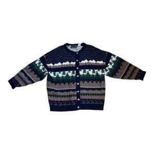 Vintage Northern Reflections Virgin Wool Forest Scene sweater, Sz. XL